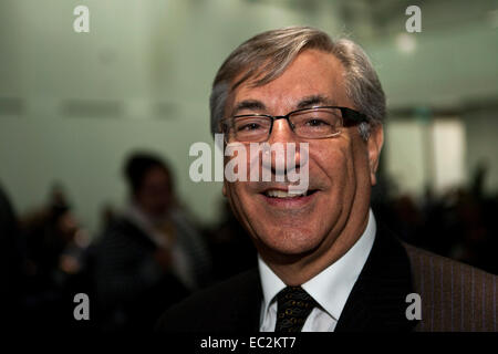 Copenhagen, Denmark. 8th December, 2014. EU Environmental Commissioner, Mr. Karmenu Vella, pictured at the European Green Capital meeting in Copenhagen. Copenhagen was by the EU awarded European Green Capital 2014 and at this ceremony the city handover the EU award for 2015 to Bristol, UK. Credit:  OJPHOTOS/Alamy Live News Stock Photo