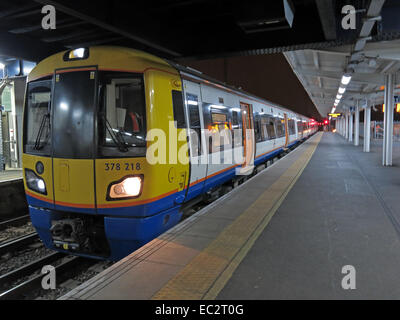 Clapham Junction Railway station at Night,London Overground Stock Photo