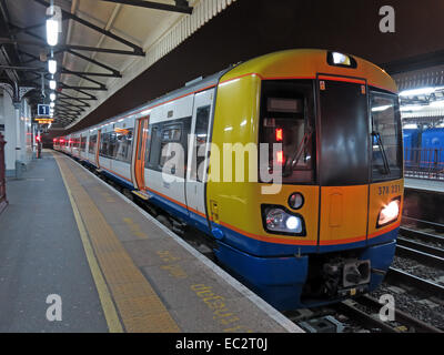 Clapham Junction Railway station at Night,London Overground Stock Photo