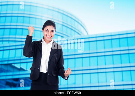 indian Business Woman enjoy Stock Photo