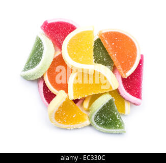 Fruit Jelly Isolated On White Stock Photo