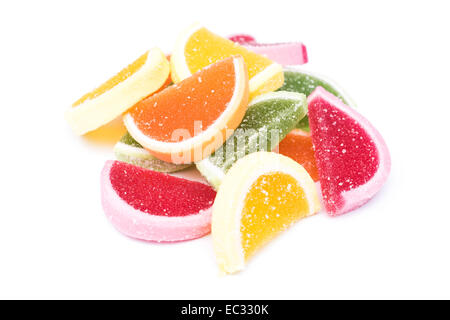 Fruit Jelly Isolated On White Stock Photo