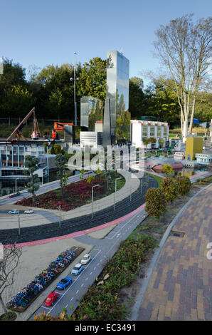 THE HAGUE, THE NETHERLANDS - OCTOBER 23, 2013: Madurodam, miniature city  with architecture and typical Dutch scenes on a scale Stock Photo