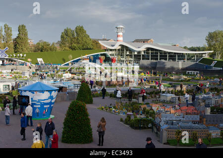 THE HAGUE, THE NETHERLANDS - OCTOBER 23, 2013: Madurodam, miniature city  with architecture and typical Dutch scenes on a scale Stock Photo