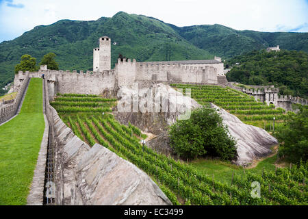 Switzerland, Ticino, Bellinzona, Castlegrande Stock Photo