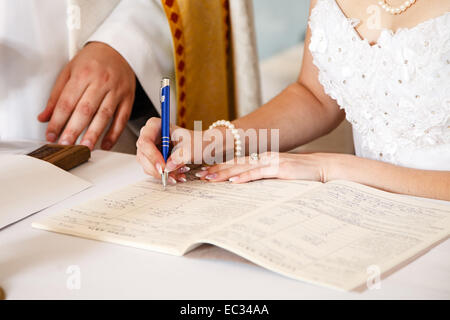 Wedding details - signature. Stock Photo