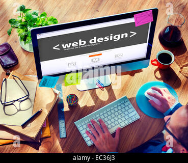 Web Designer Working on a New Project Stock Photo