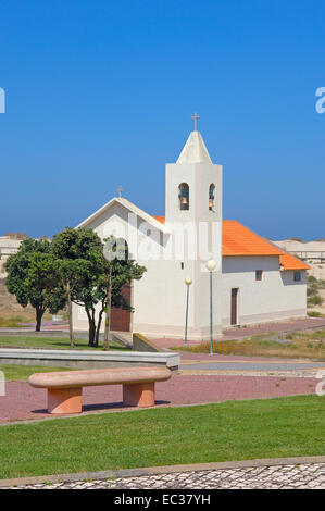 Costa Nova church, Aveiro, Beiras region, Portugal, Europe Stock Photo