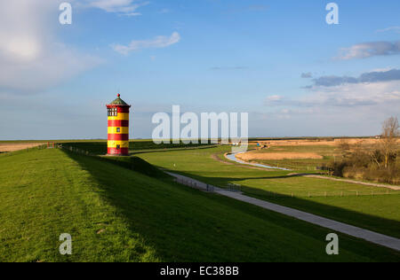 Pilsum Lighthouse, 1890, Pilsum, Krummhörn, East Frisia, Lower Saxony, Germany Stock Photo