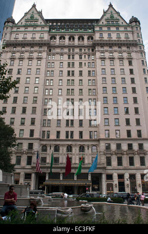 The Plaza hotel New York USA. The Plaza Hotel, landmark 20-story luxury hotel near Grand Army Plaza. Central Park and 5th Avenue Stock Photo