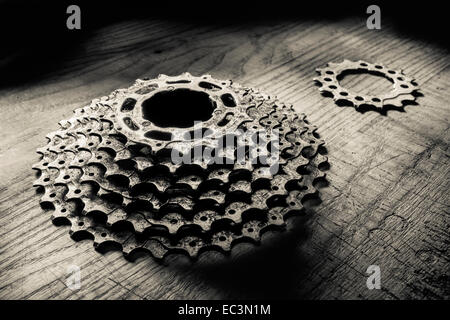 Bicycle gears close up. Stock Photo