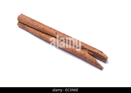 cinnamon stick on white background Stock Photo