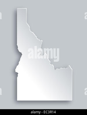 Map of Idaho Stock Photo