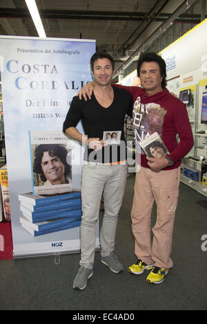 Costa Cordalis and his son Luca promoting their new album 'Damals in Mexico' and Costa Cordalis autobiography 'Der Himmel muss warten' at Medimaxx  Featuring: Luca Cordalis,Costa Cordalis Where: Hamburg, Germany When: 06 Jun 2014 Stock Photo