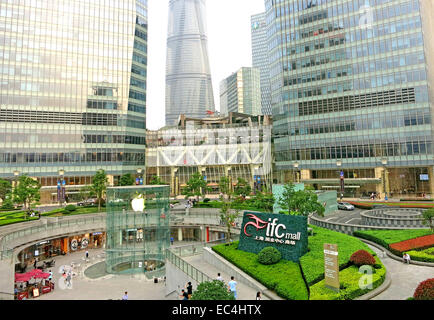 IFC Mall Apple boutique Shanghai China Stock Photo