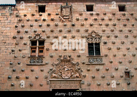 Casa de las Conchas Salamanca ( public library )   Salamanca town ( Castile and Leon ) Spain Spanish ( House of the Seashells ) Stock Photo