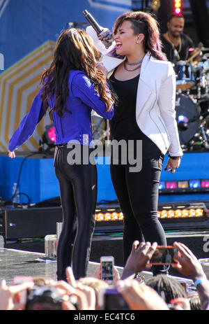 Demi Lovato performs on ABC's 'Good Morning America' as part of their Fun in the Sun Summer Concert Series in Central Park  Featuring: Demi Lovato Where: New York, New York, United States When: 06 Jun 2014 Stock Photo