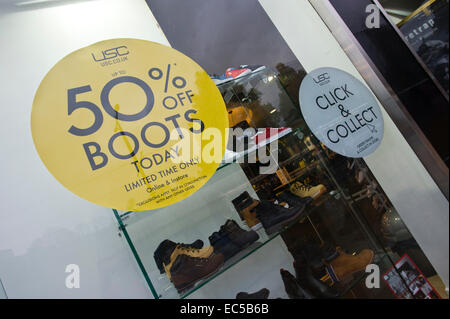 50% off sale at USC fashion footware store on Princes Street Edinburgh Scotland UK Stock Photo