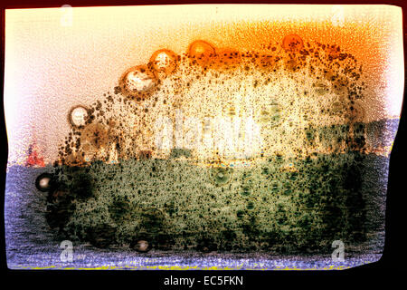 Light Graphic Scan of a burned color slide Stock Photo