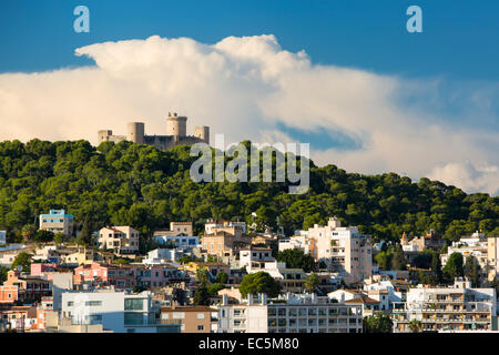 El Castillo de Bellver overlooking the city of Palma de Mallorca, Spain Stock Photo