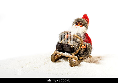 Santa Claus doll isolated on white background. Stock Photo