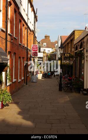 Narrow lane in Hampstead in London, England Stock Photo