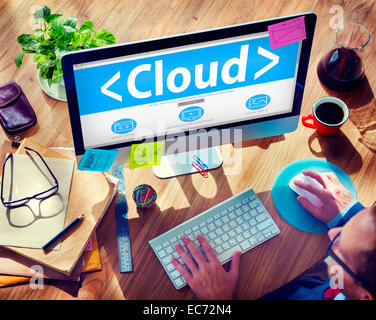 Big Data Online Network Office Sharing Concept Stock Photo