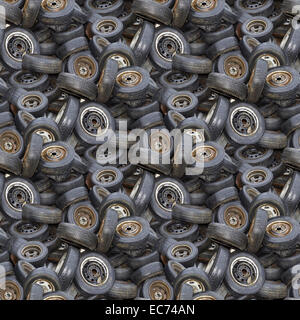 Old Tyres Seamless Background Pattern Stock Photo