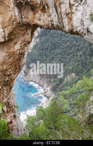 Natural Arch, Capri, Campania, Italy Stock Photo
