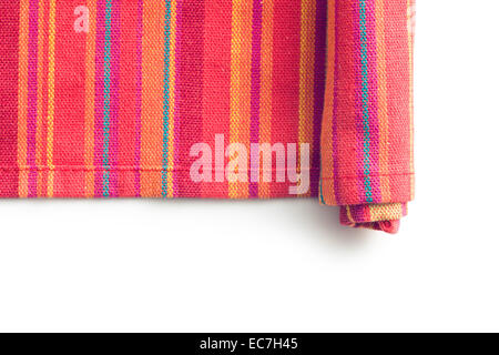 kitchen napkin on white background Stock Photo