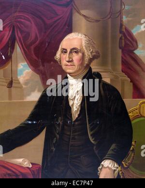 Washington. Print showing George Washington, full-length portrait ...