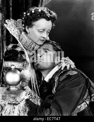 The Private Lives of Elizabeth and Essex is a 1939 American historical romantic drama film directed by Michael Curtiz and starring Bette Davis, Errol Flynn, and Olivia de Havilland. Based on the play Elizabeth the Queen by Maxwell Anderson the film is about the historical relationship between Queen Elizabeth I and Robert Devereux, 2nd Earl of Essex. Stock Photo