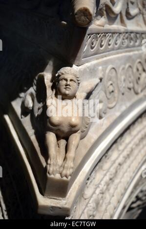 Marble candelabra given by Sir Roger Newdigate, member of Parliament for the University of Oxford between 1775-1780.  They were bought by him from Giovanni Battista Piranesi, in whose workshop they had been restored, during his visit to Italy. Stock Photo