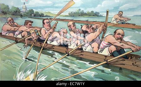 Fdr Rowing A tight race ahead Stock Photo - Alamy