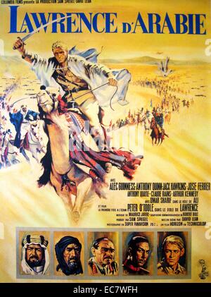 Lawrence of Arabia is a 1962 British epic adventure drama film based on the life of T. E. Lawrence. It was directed by David Lean and stars Peter O'Toole in the title role. It is widely considered one of the greatest and most influential films in the history of cinema. Stock Photo