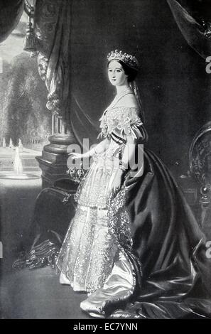 Eugenie de Montijo (1826 – 11 July 1920); last Empress consort of the French from 1853 to 1871 as the wife of Napoleon III Stock Photo