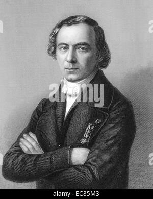 Portrait of Jean Baptiste Andre Dumas (1800-1884) a French chemist. Dated 1857. Stock Photo