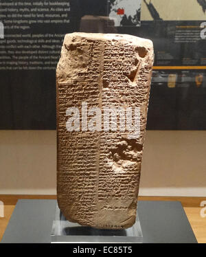 Sumerian 'King List' circa 1800 BC. Description of Gilgamesh the ruler ...