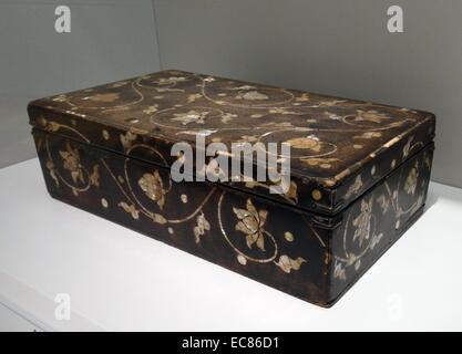 Korean Mother-of-Pearl Box. Dated 16th Century Stock Photo