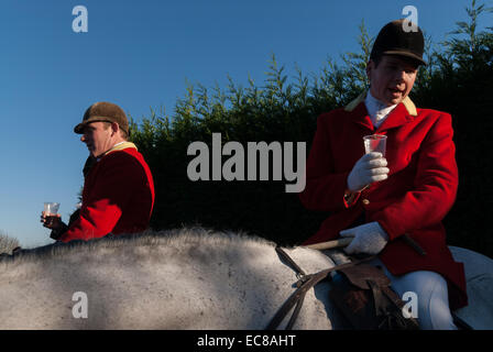 A fox hunt in the Surrey countryside. Stock Photo