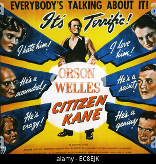 CITIZEN KANE  Poster for 1941 RKO Radio Pictures film with Orson Welles Stock Photo