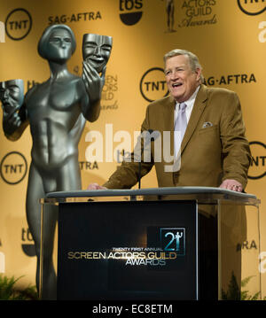 Los Angeles, USA. 10th Dec, 2014. Screen Actors Guild (SAG) Awards President Ken Howard speaks at the announcement of nominees for the 21st SAG Awards in Los Angeles, the United States, Dec. 10, 2014. © Yang Lei/Xinhua/Alamy Live News Stock Photo