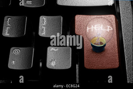 Help enter key Stock Photo