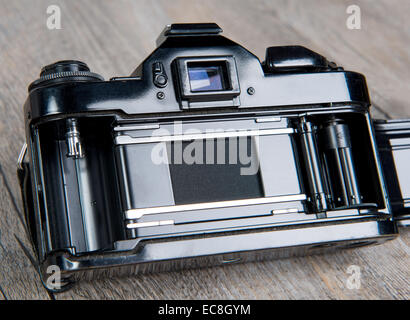 close up of back of the film camera Stock Photo