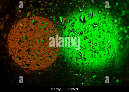 raindrops on a window Stock Photo