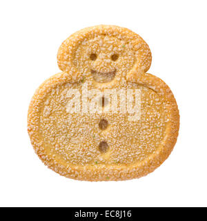 Snowman Christmas Cookie with sprinkles Stock Photo