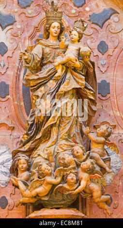 Baroque Altar With The Statue Of The Virgin Del Pino, Basilica De ...