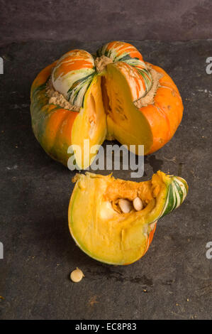 Pumpkins and squashes.  Turks Turban Stock Photo