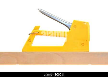A close up shot of a staple gun Stock Photo