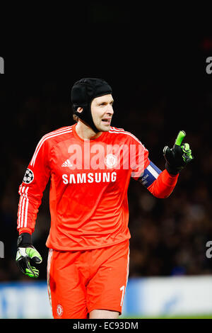 London, UK. 10th Dec, 2014. Petr Cech (Chelsea) Football/Soccer : Petr Cech of Chelsea during the UEFA Champions League Group Stage match between Chelsea and Sporting Clube de Portugal at Stamford Bridge in London, England . Credit:  AFLO/Alamy Live News Stock Photo